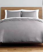 Nestwell Solid Sateen 2-Piece Twin Duvet Cover Set in Frost Grey (Retail Price $65)