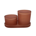 Haven Eulo 3-Piece Jar and Tray Set in Copper (Retail Price $30)