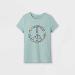 Cat & Jack girls T-shirt XXL Peace