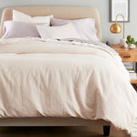 Nestwell Washed Linen Cotton 3-Piece King Duvet Cover Set in Blush (Retail Price $140)