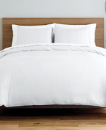 Nestwell Solid Sateen 2-Piece Twin Duvet Cover Set in Bright White - 450 Thread Count (Retail Price $65)