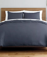 Nestwell Solid Sateen 2-Piece Twin Duvet Cover Set in Folkstone Grey - 450 Thread Count (Retail Price $65)
