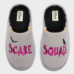 Adult's Deluxe By Dear foams Halloween Scare Squad Bat Slippers - Gray