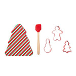 H for Happy 5-Piece Holiday Cookie Cutter & Tin Set