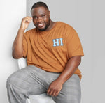 Adult Extended Size Graphic T-Shirt - Original Use Orange/Letters 5XLT