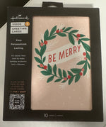 Hallmark 10ct 'Be Merry' Wreath Boxed Video Holiday Greeting Card Pack