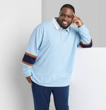 Adult Extended Size Long Sleeve Rugby Polo Shirt