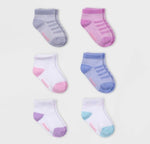 Hanes Premium Baby Girls' 6pk Comfort Soft Ankle Socks