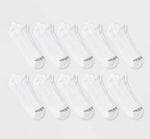 Fruit of the Loom Men's Comfort Stretch No Show Socks 10pk - White 6-12