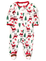 Carters Infant Boys & Girls Fleece Santa Claus Wave Christmas Sleeper Sleep - Newborn