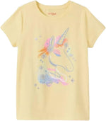Cat & Jack girls T-shirt XXL Yellow Unicorn