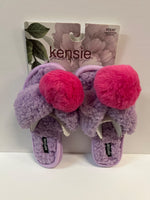 Kensie Women Memory Slippers - Purple/Hot Pink - Size 6/7 (Retail Price $32)