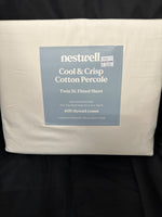 Nestwell Ultimate Percale 400-Thread-Count Twin XL Fitted Sheet in Egret (Retail Price $30)