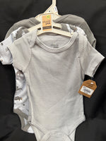 Chick Pea Infant 3 Pack Bodysuits - Grey - 6-9m (Retail Price $21.99)