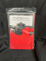 Signature Hotel Collection - 2 pack pillowcases 20 in x 30 in - Available Colors (Red/Black & Black) (Retail Price $9.99)