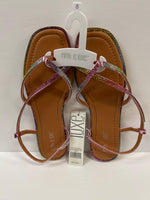 Womens Fifth & Luxe Multi-Color Rhinestone Sandals - Size 8 (Retail Price $36)