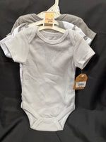 Chick Pea Infant 3 Pack Bodysuits - Grey - 3-6m (Retail Price $21.99)