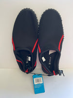 Aqua Shoes with Drawstring - Black/Red - Size L (10) (Retail Price $24)