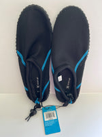 Aqua Shoes with Drawstring - Black/Blue - Size S (7/8) (Retail Price $24)