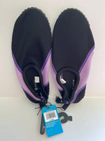 Aqua Shoes with Drawstring - Black/Purple - Size M (7/8) (Retail Price $24)