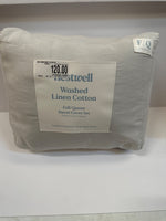 Nestwell Washed Linen Cotton 3-Piece Full/Queen Duvet Cover Set in Grey (Retail Price $120)