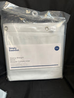 Simply Essential 70-Inch X 84-Inch Heavyweight PEVA Shower Curtain Liner in White (Retail Price $17)