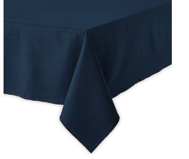 Studio 3B Merrowed Linen Blend 60-Inch X 84-Inch Oblong Tablecloth in Navy