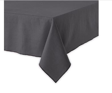 Studio 3B Merrowed Linen Blend 60-Inch X 120-Inch Oblong Tablecloth in Grey