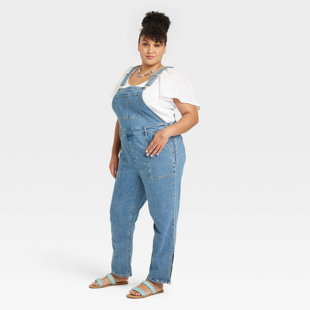 Women's Plus Size Denim Overalls - Ava & Viv™