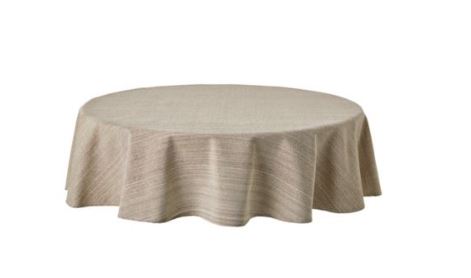 Our Table Textured 70-Inch Round Tablecloth in Natural