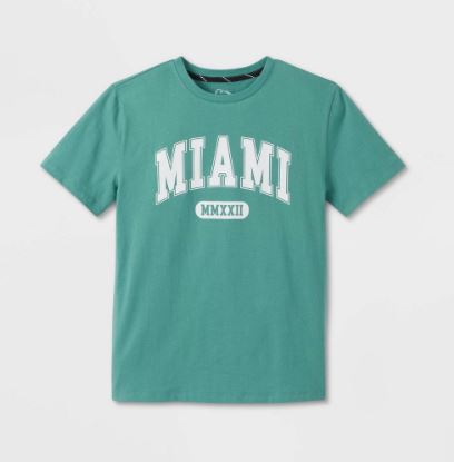 Boys' Miami Short Sleeve Graphic T-Shirt - art class Green S