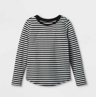 Cat & Jack t-shirt striped white/black