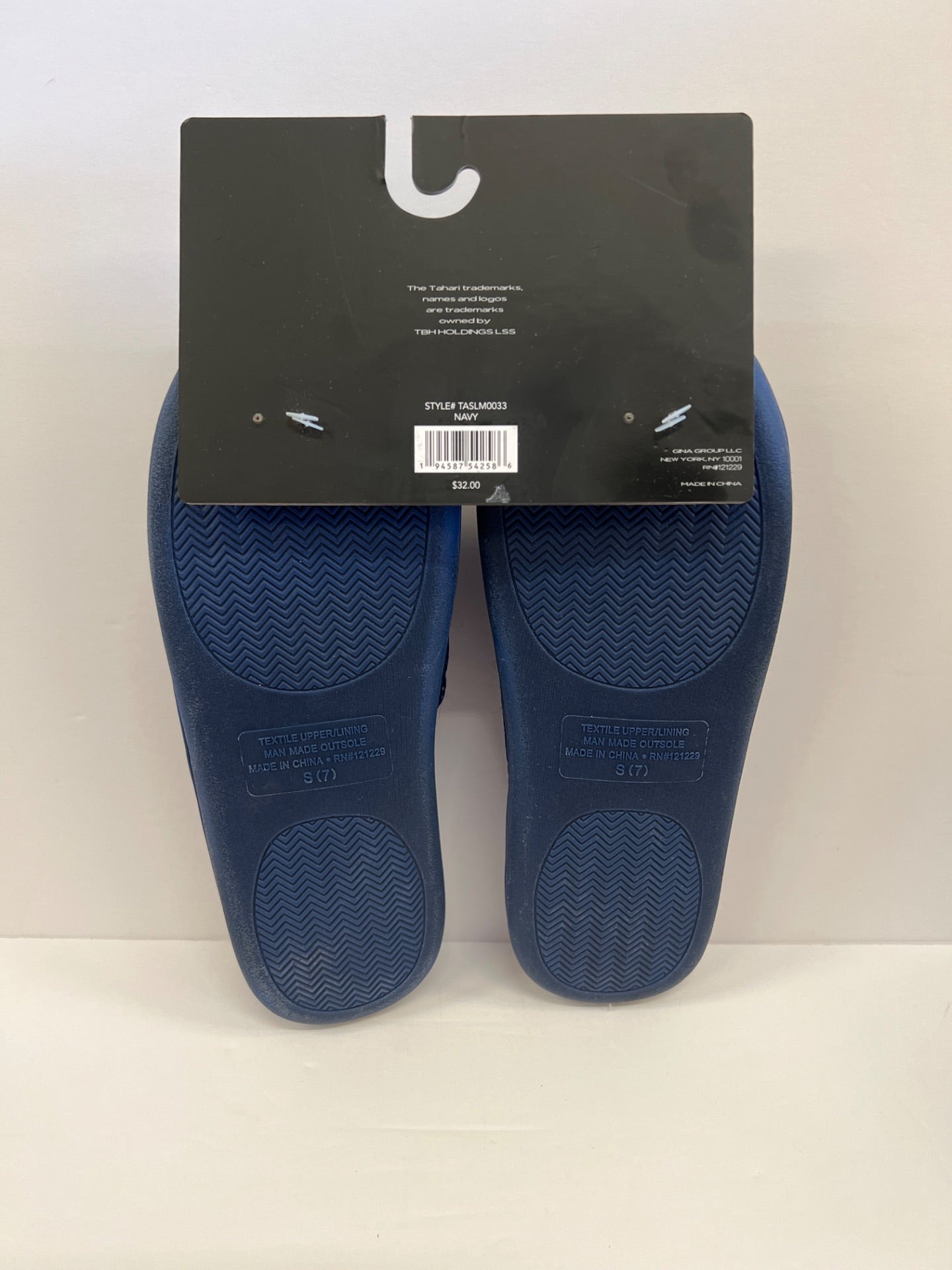 Tahari Memory Foam Slippers - Color: Navy,  Size S (7) (Retail Price $32)