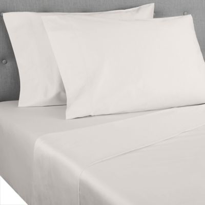 Nestwell Cotton Sateen 400-Thread-Count Full Flat Sheet in Egret (Retail Price $35)