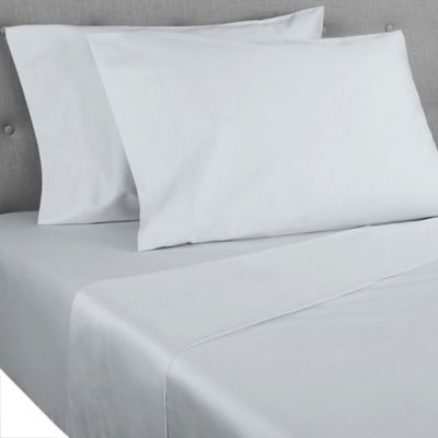 Nestwell Cotton Sateen 400-Thread-Count Twin Flat Sheet in Illusion Blue (Retail Price $30)