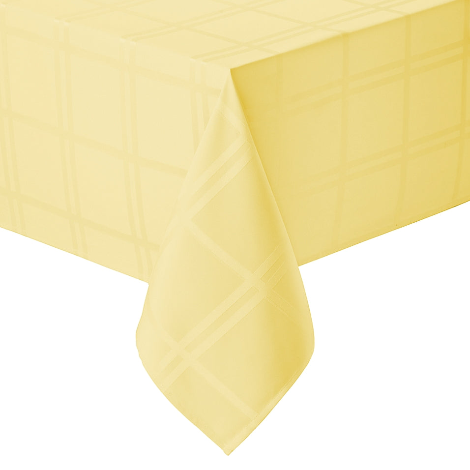 Simply Essential Solid Windowpane 60-Inch X 102-Inch Oblong Tablecloth in Yellow (Retail Price $30)