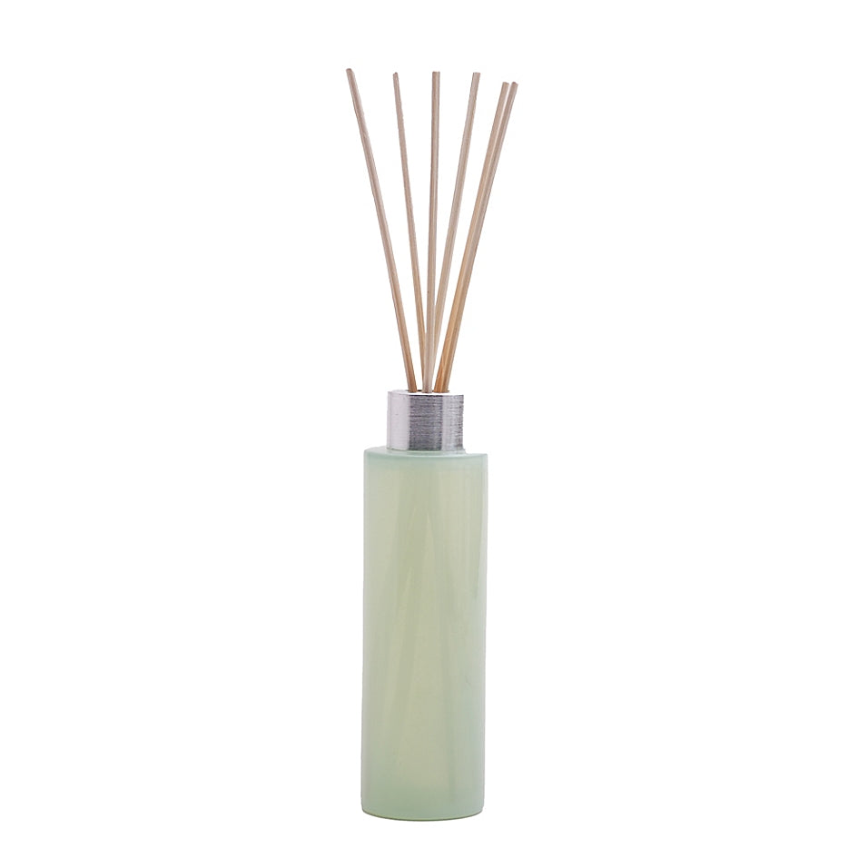 Everhome Bergamot & Basil 3 Oz. Milky Glass Reed Diffuser in Green (Retail Price $15)