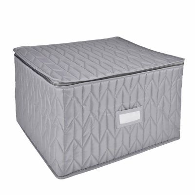 Our Table Quilted Stemware Storage Case in Grey (Retail Price $40)