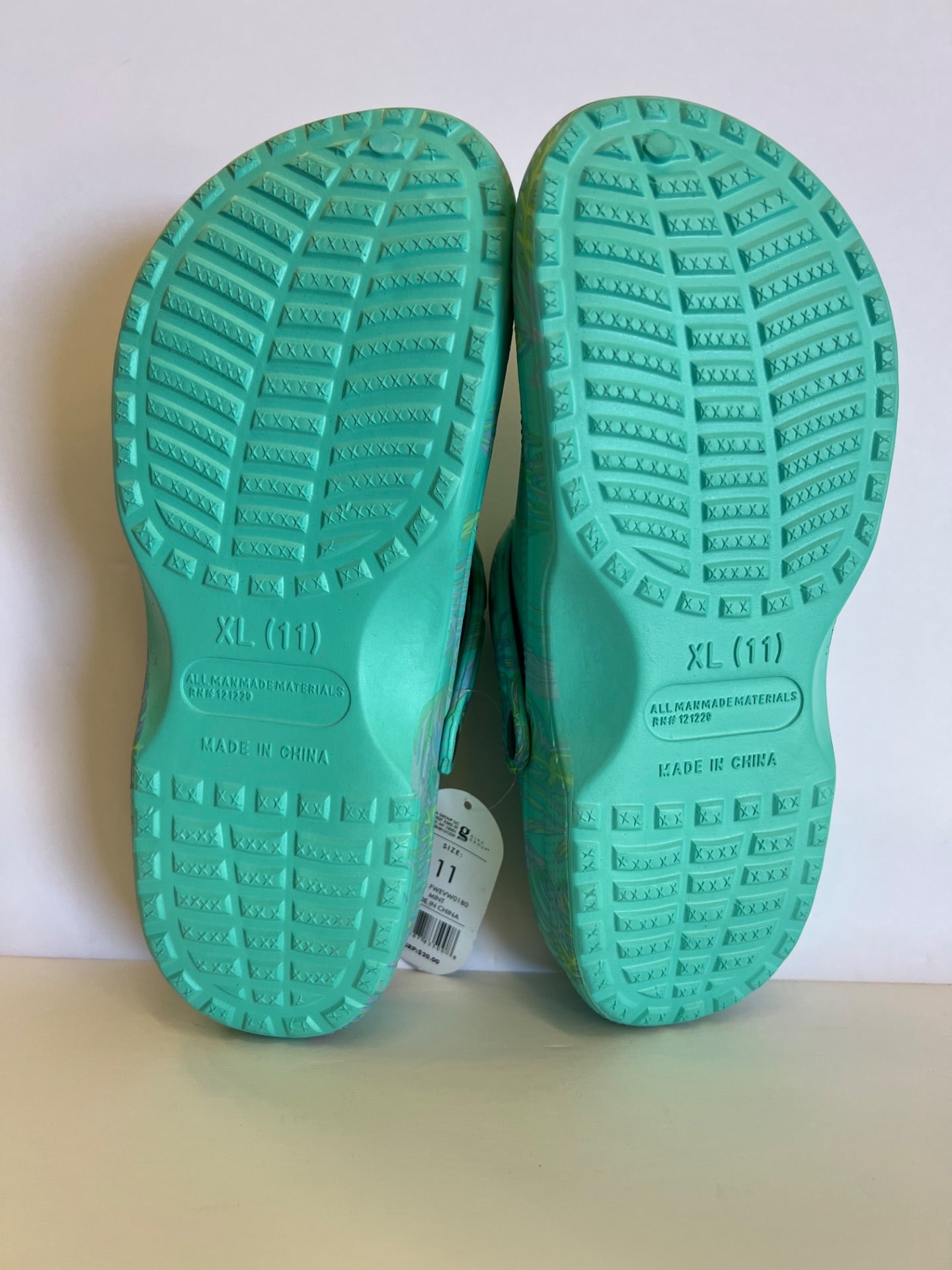 Foamwalk clogs - Tourquise Pattern - Size 11 (Retail Price $20)