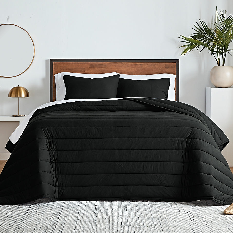 Studio 3B Solid Modal Jersey 2-Piece Twin/Twin XL Comforter Set in Black (Retail Price $100)