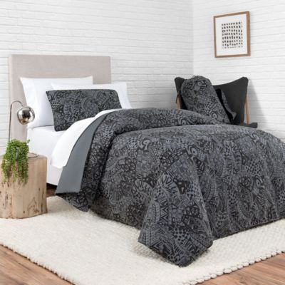 Laundry by Shelli Segal Cypress Reversible Twin/twin XL Comforter Set in Black (Retail Price $89.99)