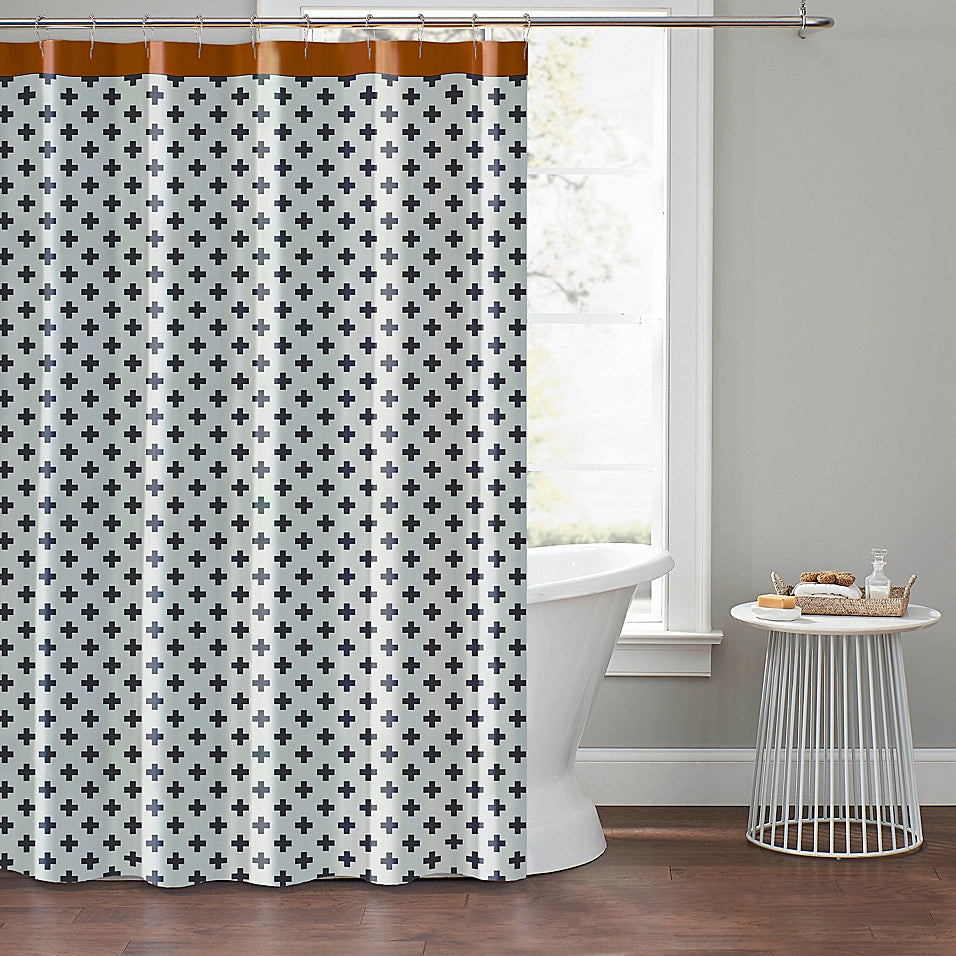 The Novogratz 72-Inch X 72-Inch Umbria Shower Curtain in White (Retail Price $41.99)