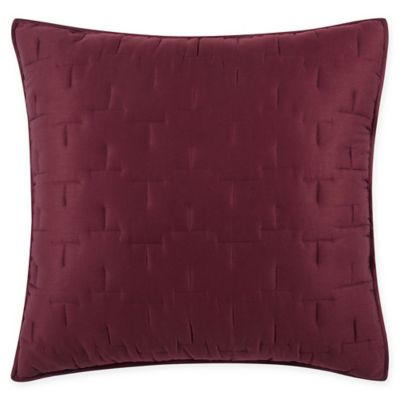 O&o by Olivia & Oliver Lofty Stitch European Pillow Sham in Burgundy (Retail Price $23.99)