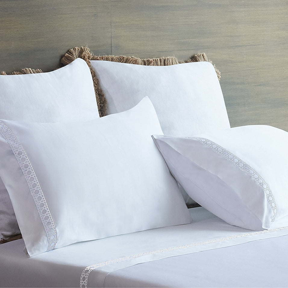 Everhome Egyptian Cotton Cane Embroidered 700-Thread-Count King Pillowcases (Set of 2) (Retail Price $80)