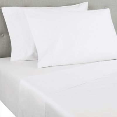 Nestwell Cotton Percale 400-Thread-Count Full Flat Sheet in Bright White (Retail Price $35)