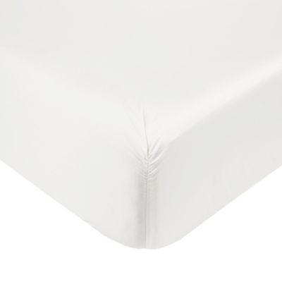 Nestwell Cotton Percale 400-Thread-Count Full Fitted Sheet in Bright White (Retail Price $35)