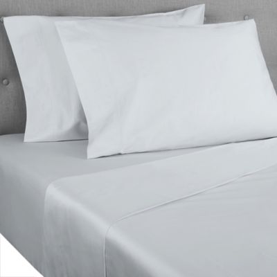 Nestwell Cotton Percale 400-Thread-Count Twin Flat Sheet in Illusion Blue (Retail Price $30)