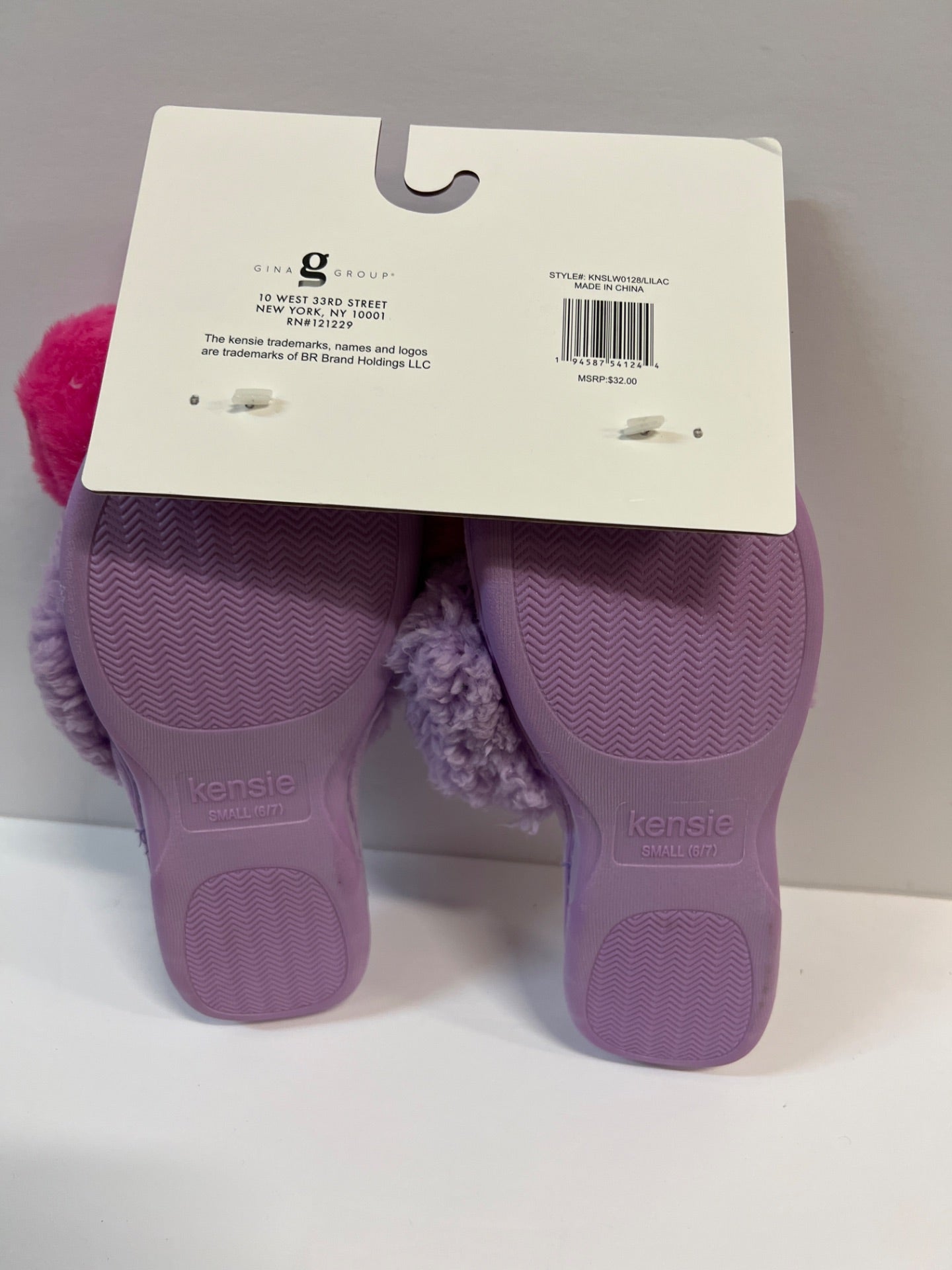 Kensie Women Memory Slippers - Purple/Hot Pink - Size 6/7 (Retail Price $32)