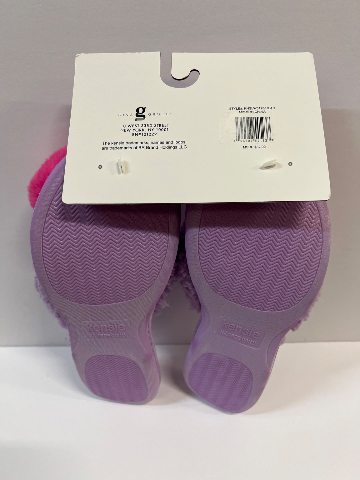 Kensie Women Memory Slippers - Purple/Hot Pink - Size 10/11 (Retail Price $32)