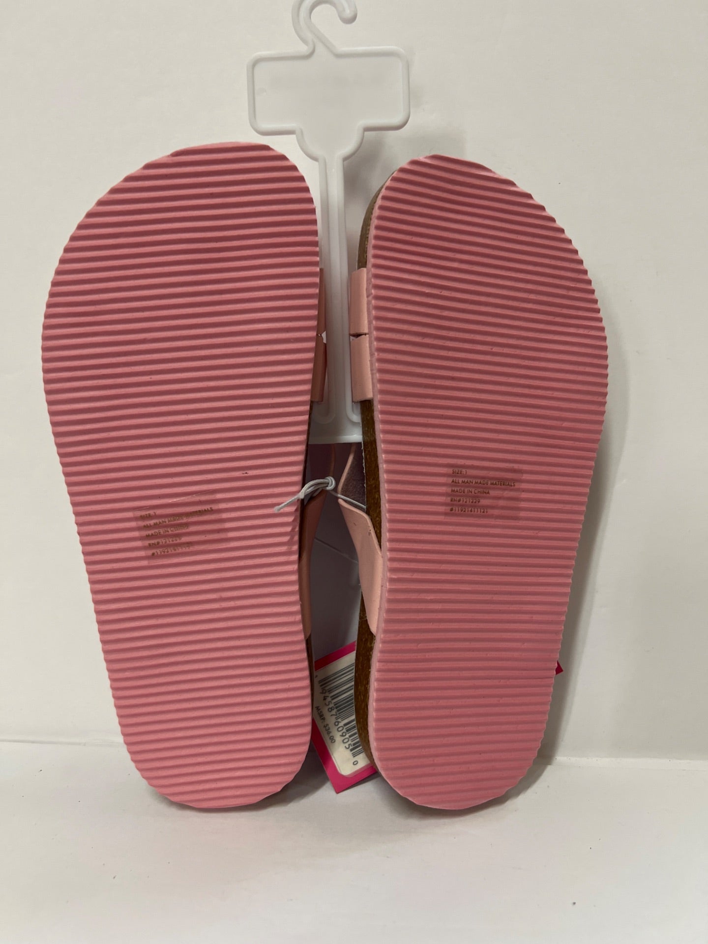 Rampage - Girls Pink Slip on Sandals - Size 1 (Retail Price $36)